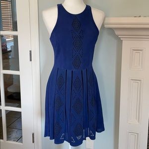 Parker suede laser cut dress NWOT